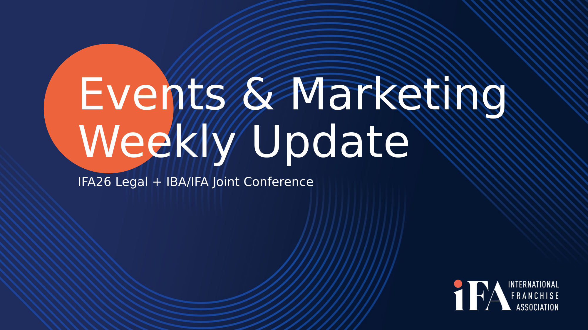 Events & Marketing Update